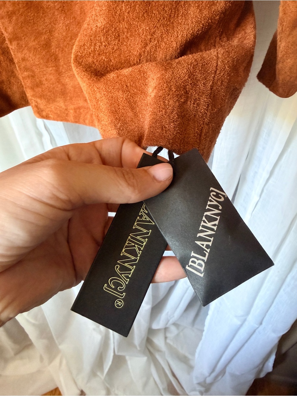 Free People: BlankNYC: Suede Double-Breasted Blazer: M: Cinnamon - Picture 4 of 7
